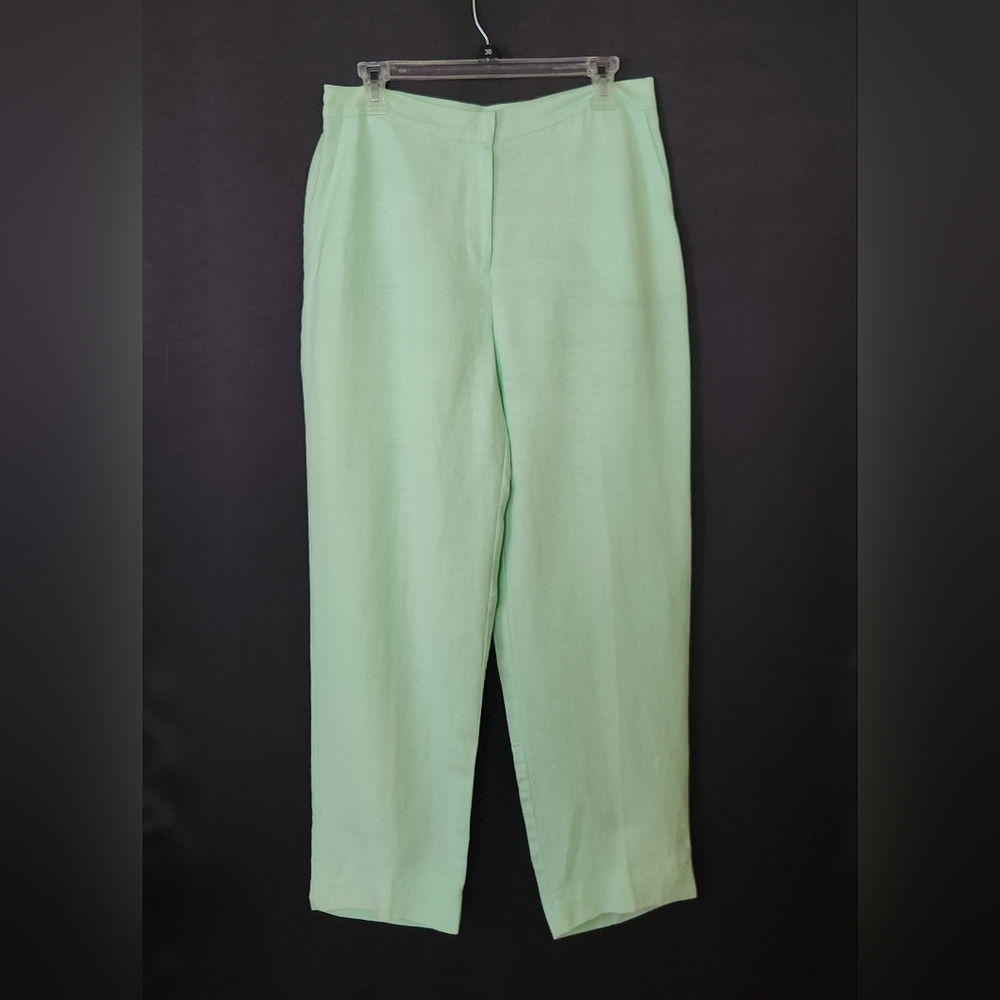 1Ruby Rd Straight Leg Lined Sunmer Pants in Mint Green womens size 10